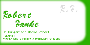 robert hanke business card